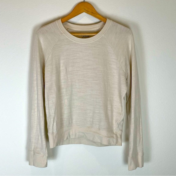 J. Crew Tops - J. Crew Vintage Fleece Cream Sweatshirt Size Extra Small